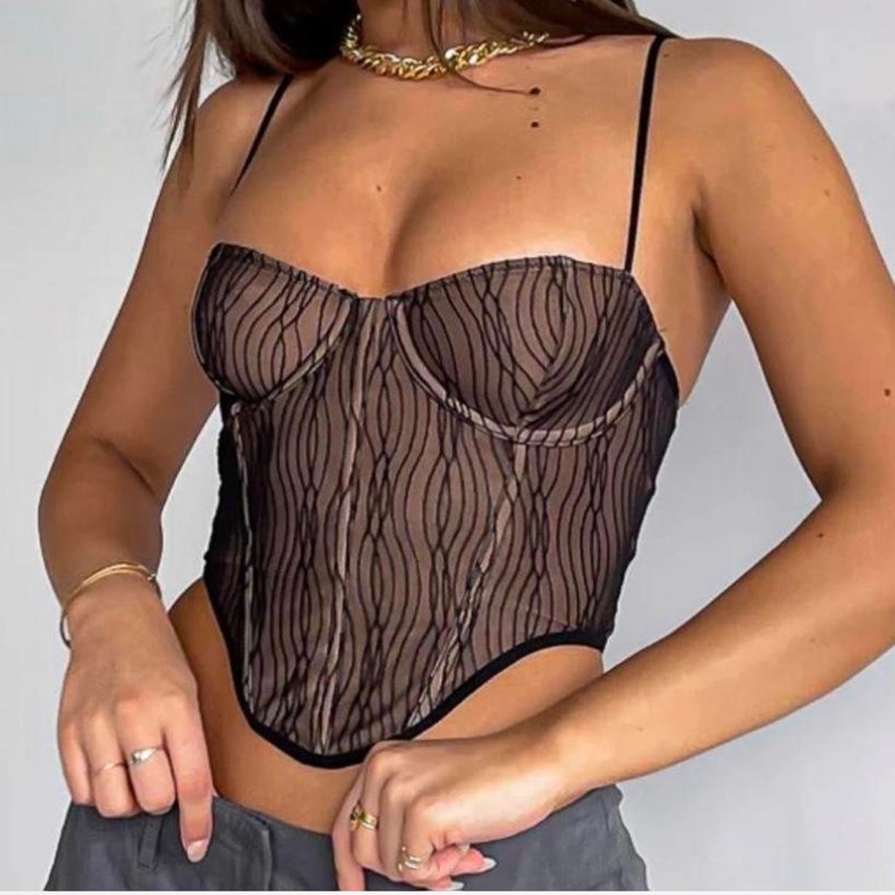 White Fox Corset Top